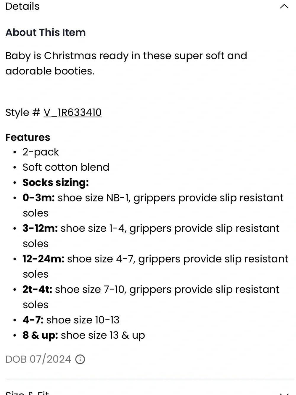 Carter’s Baby Holiday Christmas Socks Red Merry Holly 0-3m